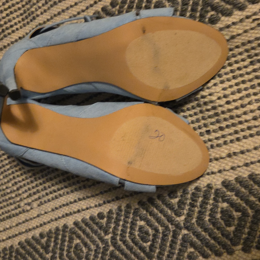 Madden Girl Light Blue Lace-Up Sandals - Picture 3 of 4